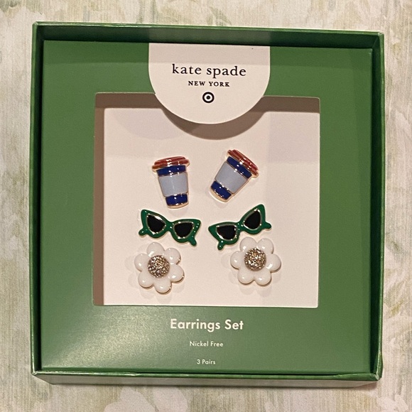 Kate Spade X Target Summer Earrings Set - set of 3 pairs - Picture 1 of 11